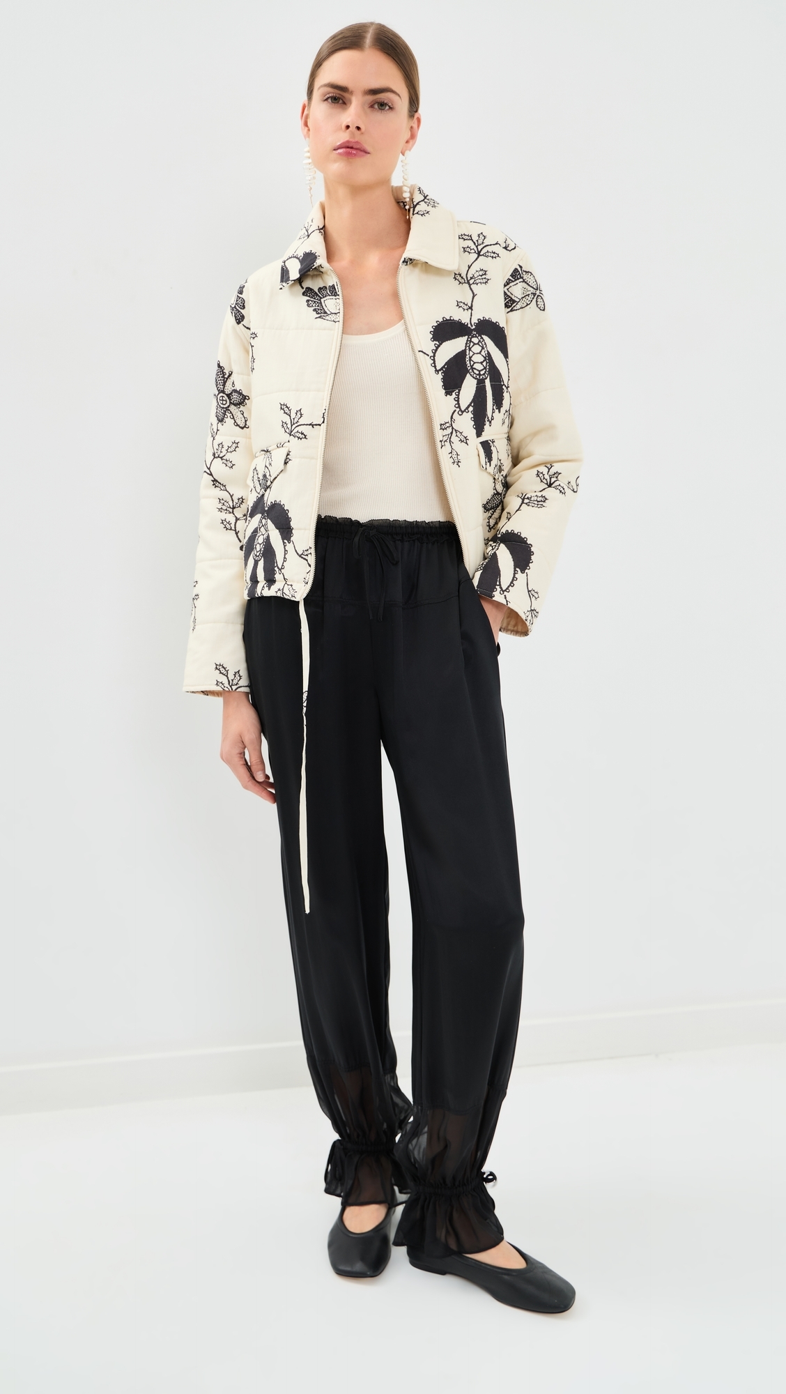Lex Shadow Lace Jacket Off-White