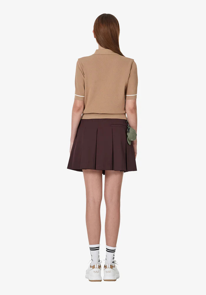 A. P.C. Pleated skirt 34 GAC - Burgundy