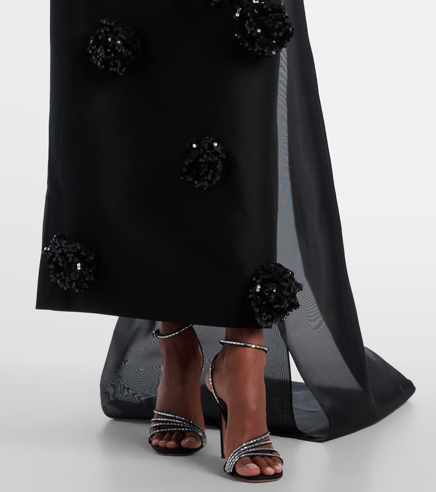 Zayna sequined gown and cape set