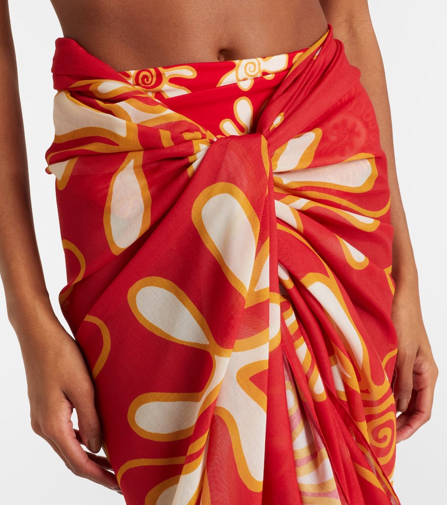 Luana printed beach cover-up
