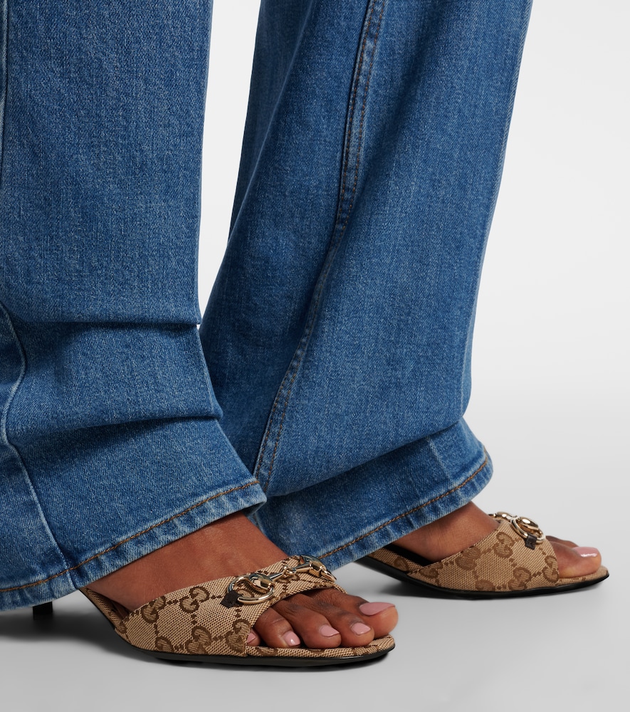 Horsebit GG Canvas mules