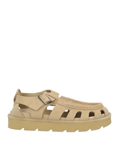 Man Sandals Khaki Size 7.5 Leather