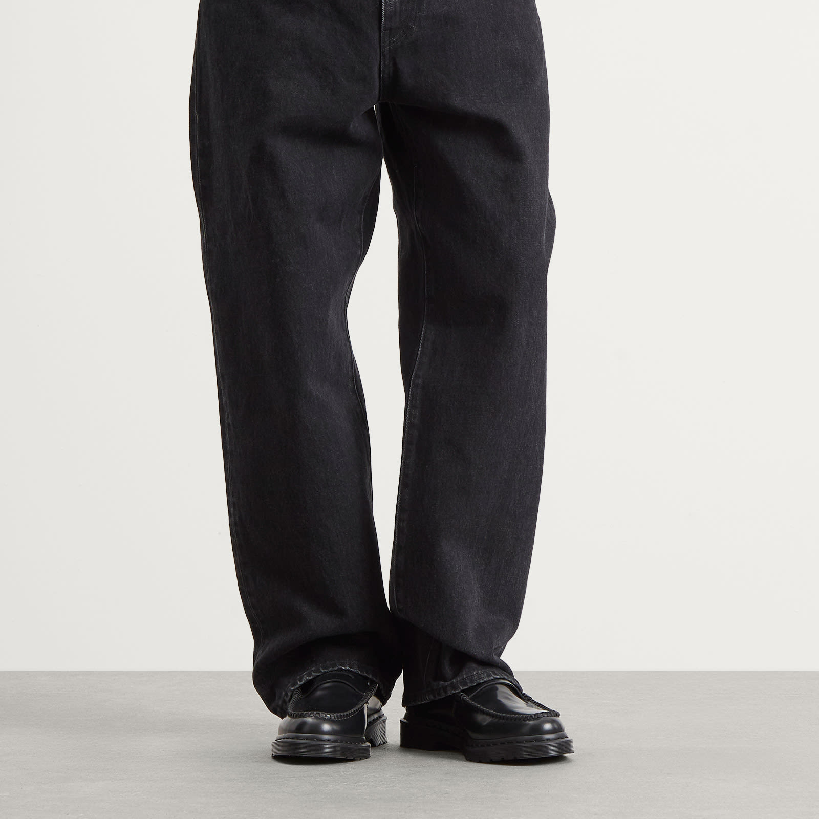 Men's Penton Loafer in Black Polished Smooth