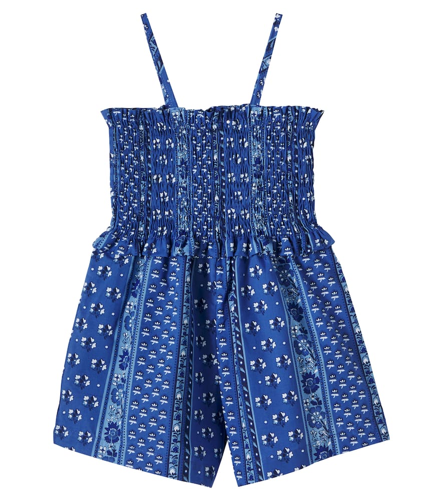 Mare floral shirred cotton playsuit