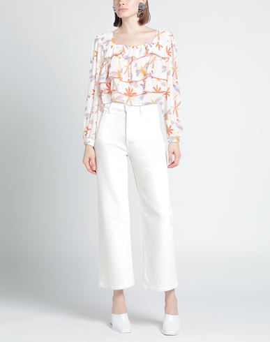 Woman Top Orange Size XL Polyester