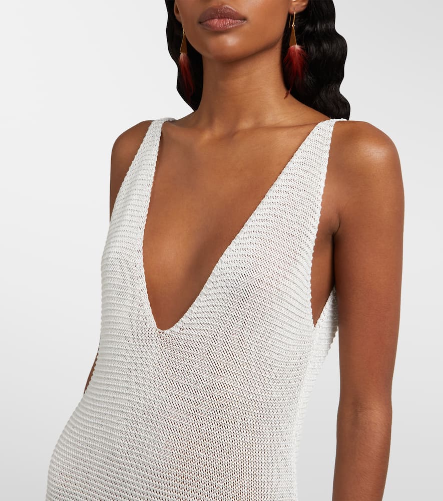 Lamé maxi dress