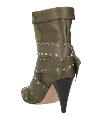 Woman Ankle boots Military green Size 6 Leather