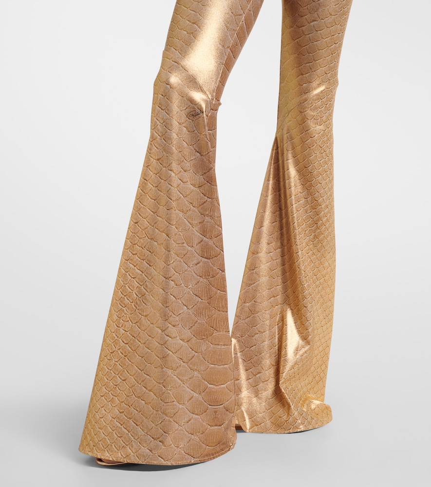 Snake-print halterneck jumpsuit
