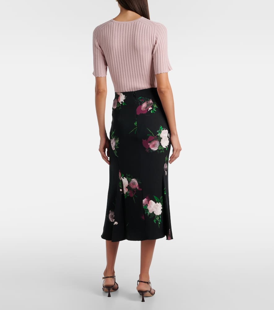 Floral midi skirt