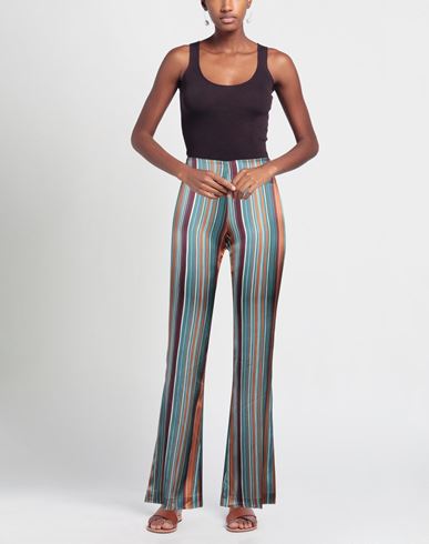 Momoní Woman Pants Deep teal Size 6 Silk, Elastane