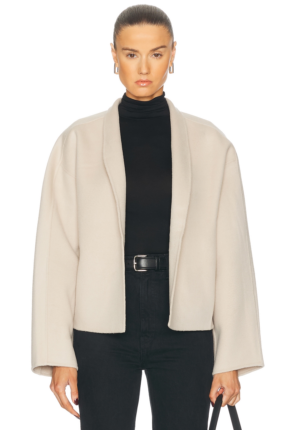 House of Dagmar Short Double Jacket in Chalk Beige - Beige.  40 also in 34