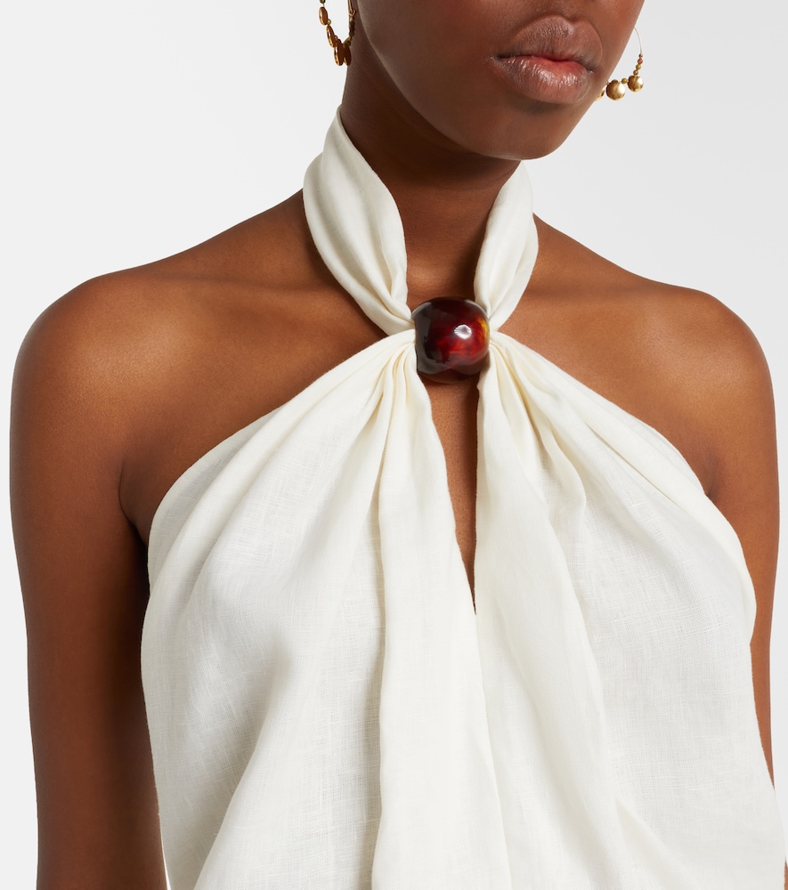 Biba halterneck linen top