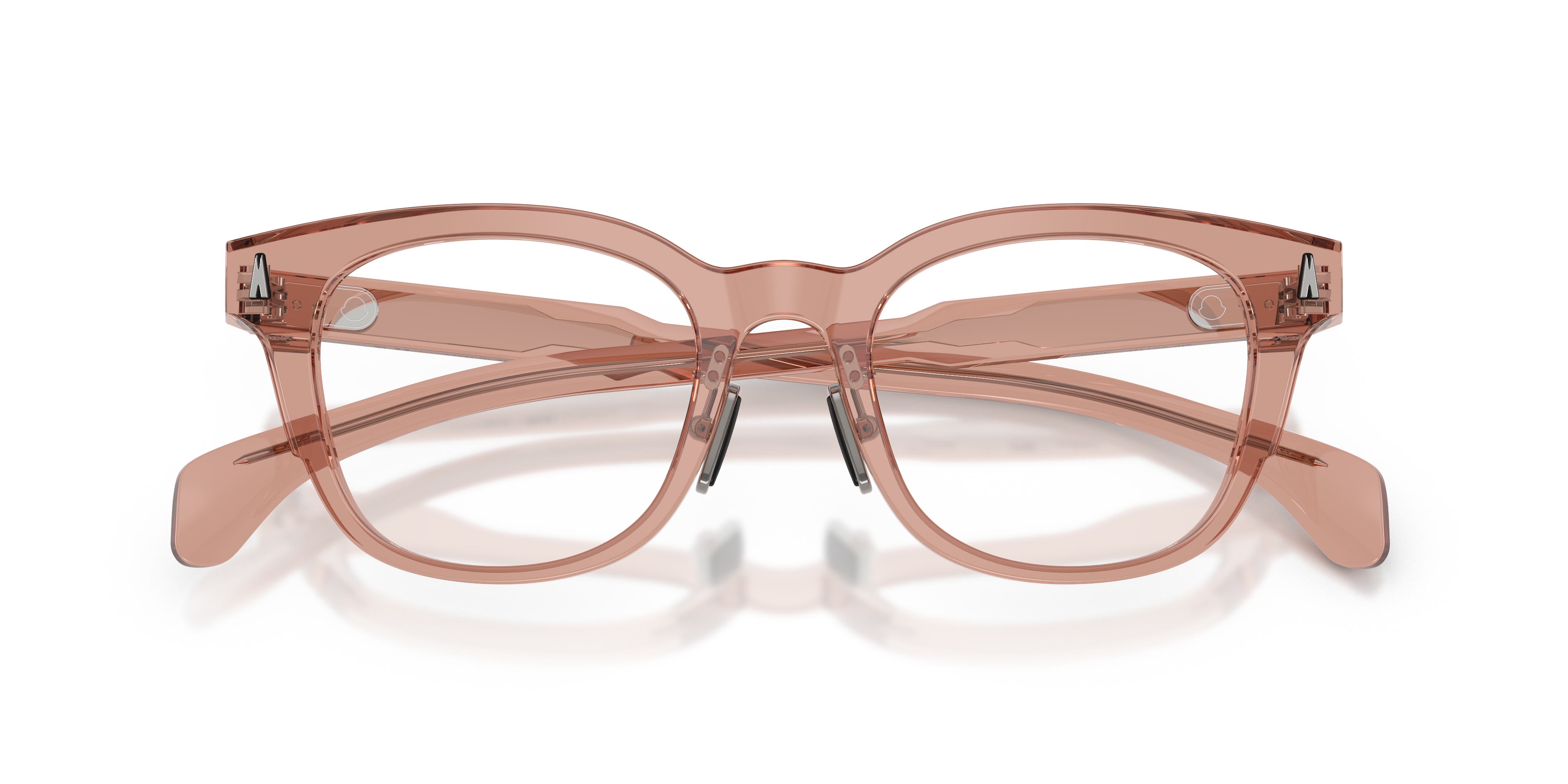 Moncler Unisex Moncler ME2011D 3008 Monturas ópticas Acetato Rosa Transparente Pantos Norma