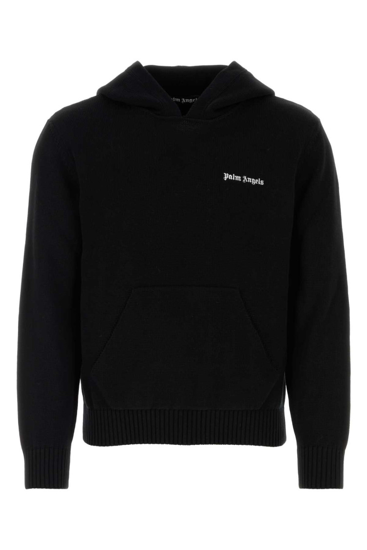 Logo Embroidered Knitted Hoodie