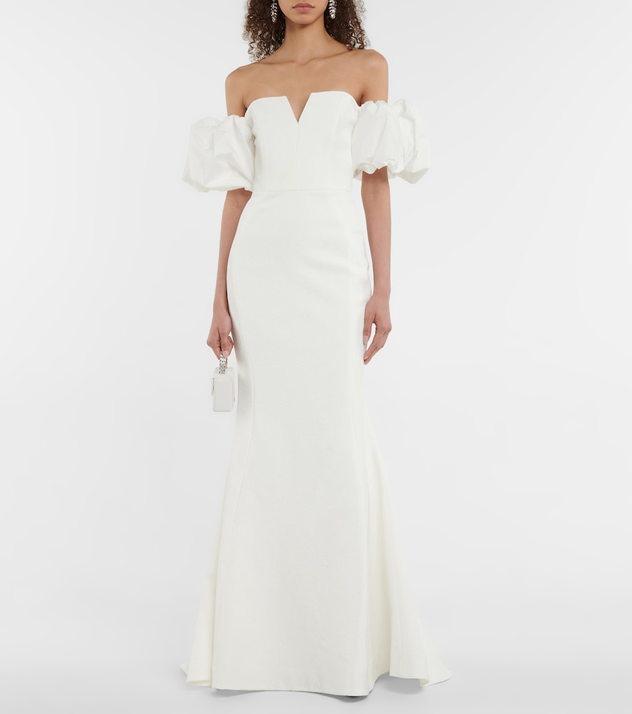 Rebecca Vallance Bridal Genevieve off-shoulder crêpe gown