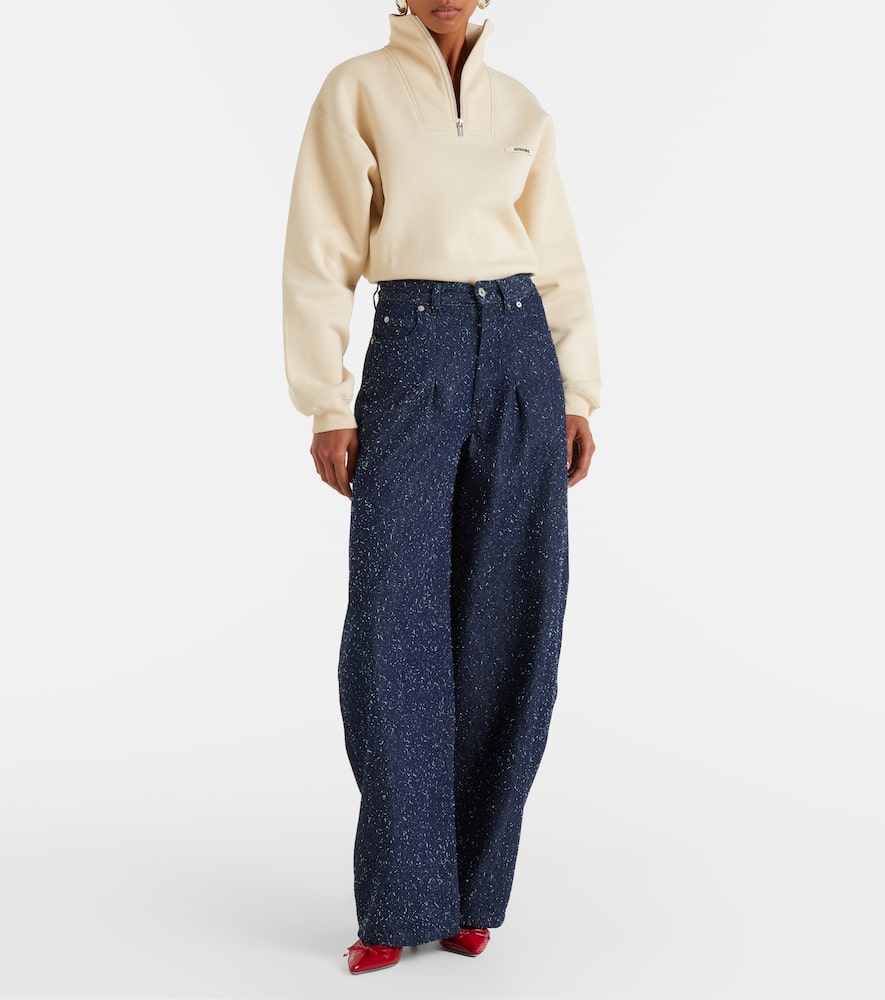 Logo barrel-leg jeans