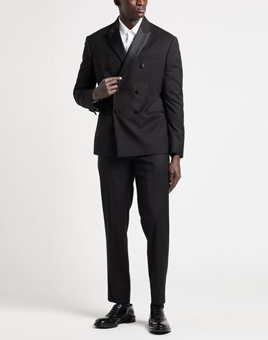 Man Suit Black Size 40 Polyester, Viscose, Elastane