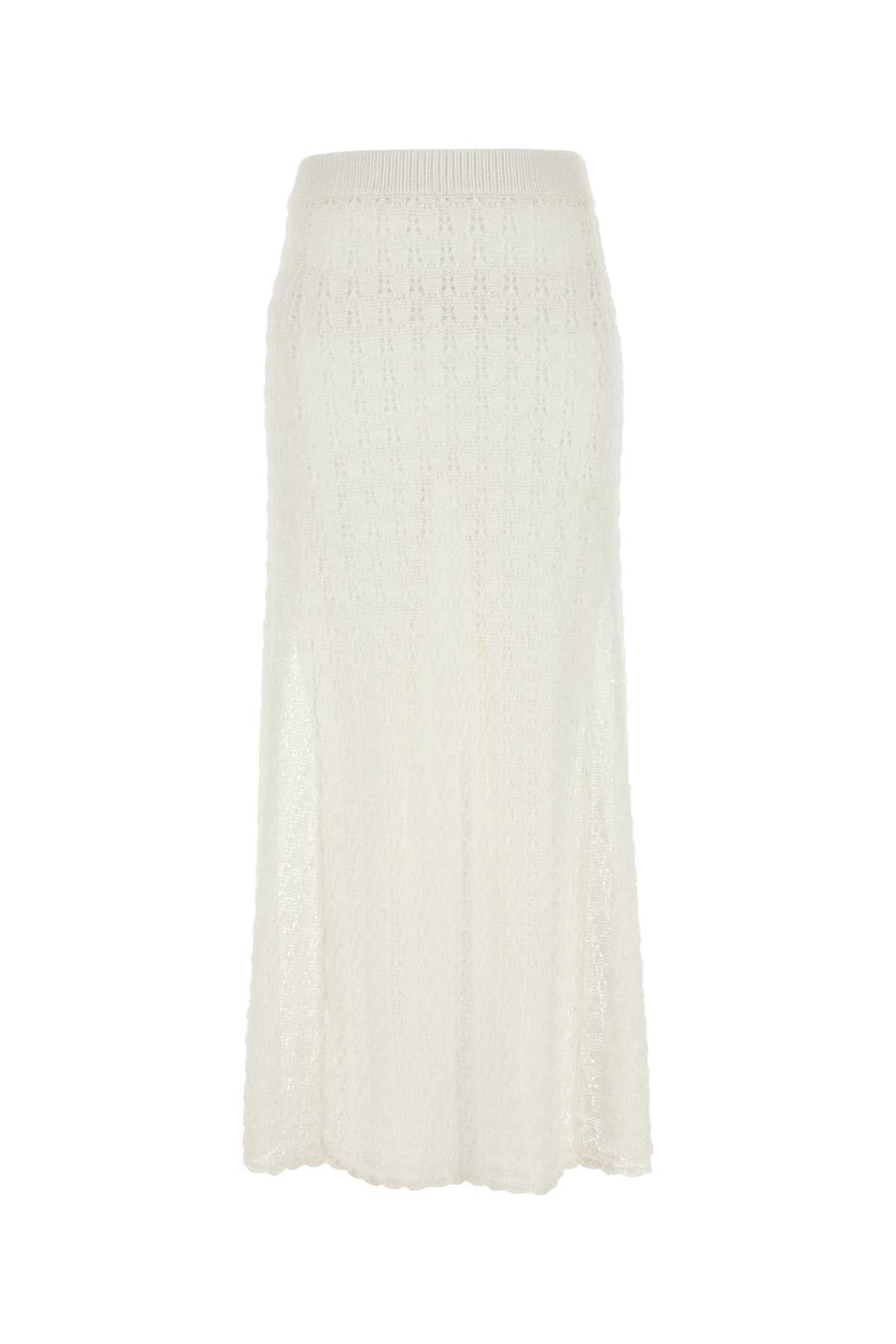 Crochet Lace Skirt — White