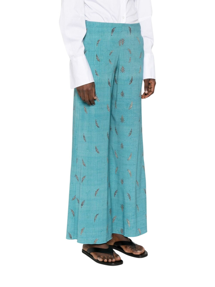 Printed Silk Trousers