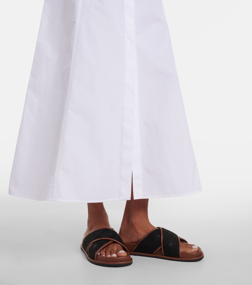 Adunco belted cotton poplin shirt dress