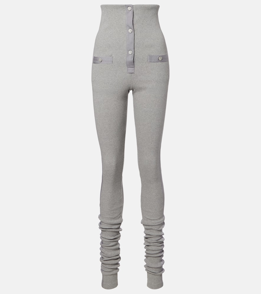 High-rise cotton jersey stirrup leggings