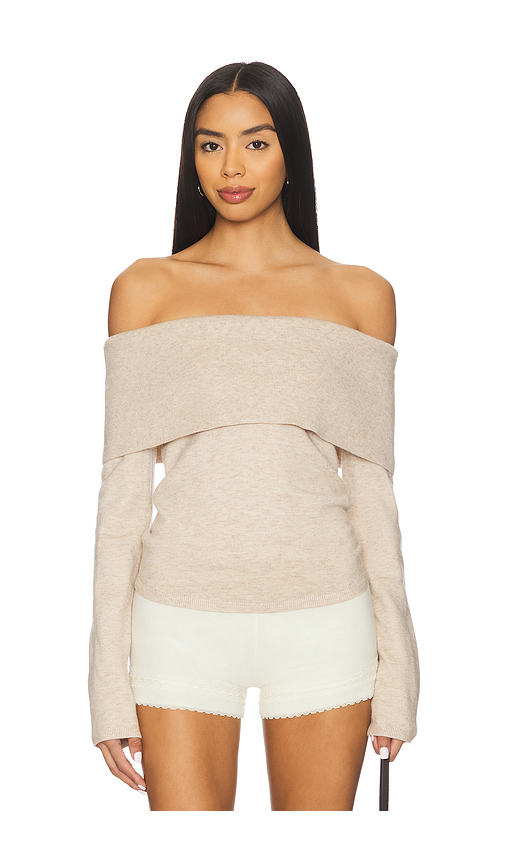 Lovers and Friends Gen Off The Shoulder Sweater in Beige. XS. Also in L, M, S
