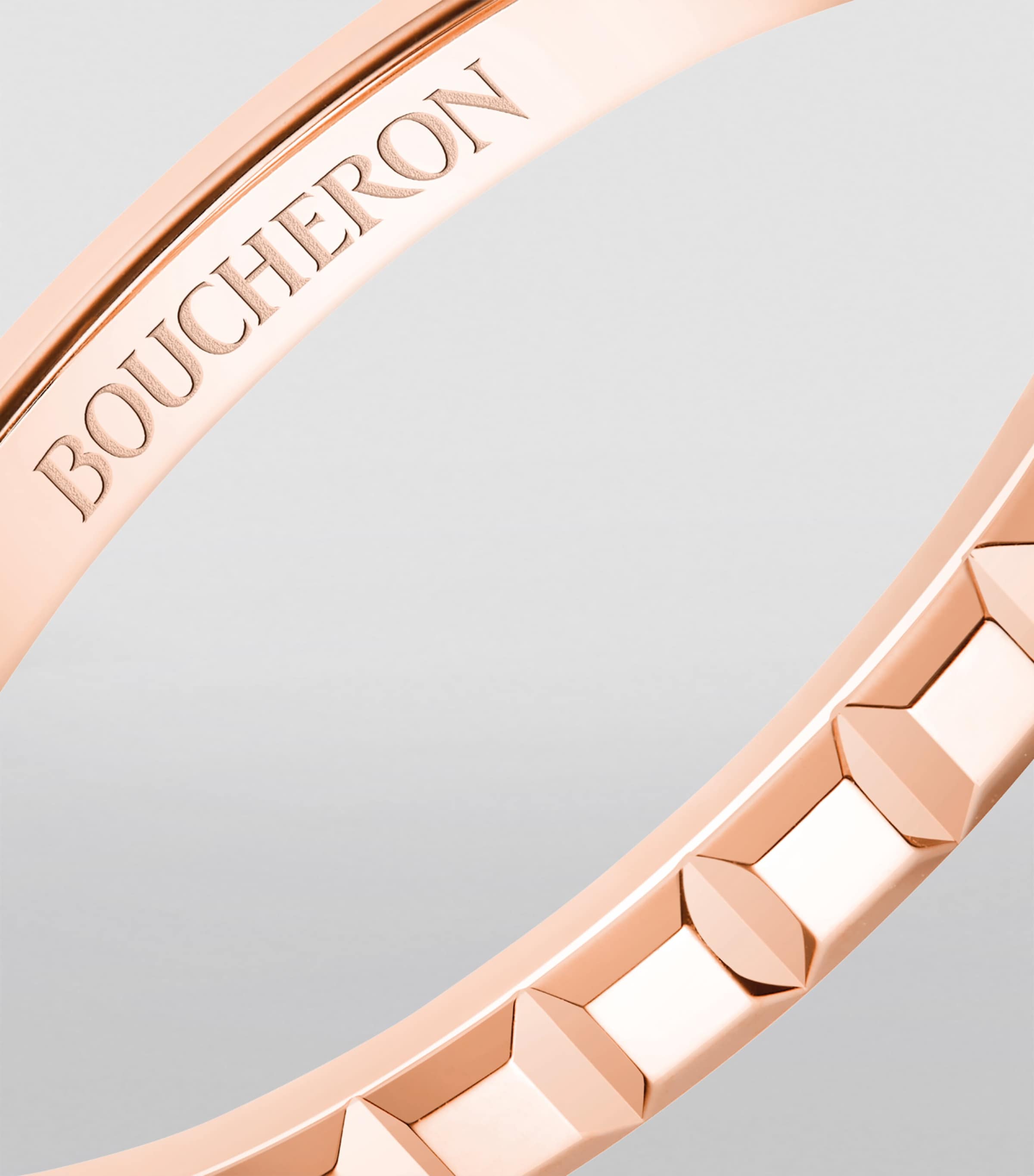 Mini Rose Gold Clou de Paris Wedding Ring