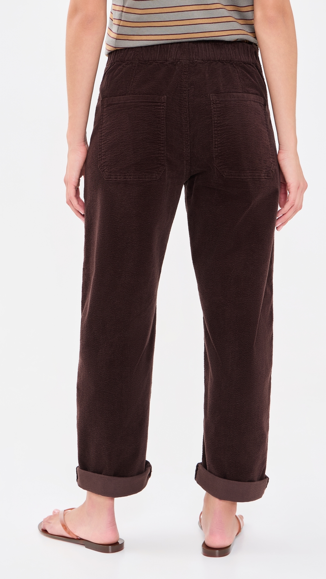 Villa Corduroy Barrel Pants Chocolate