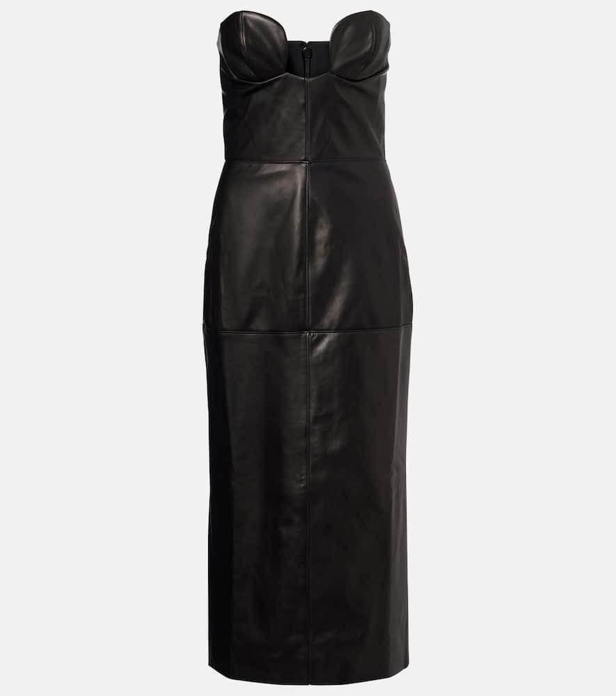 Leather corset dress