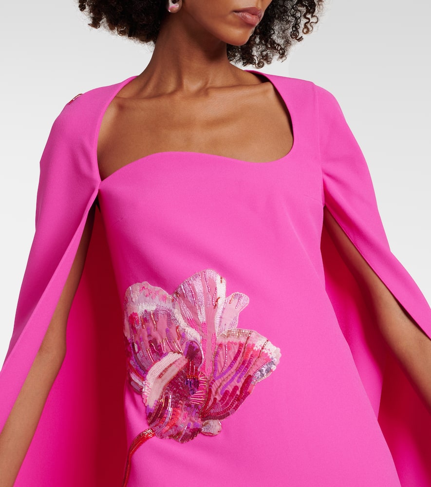 Safiyaa Mattia caped embellished gown