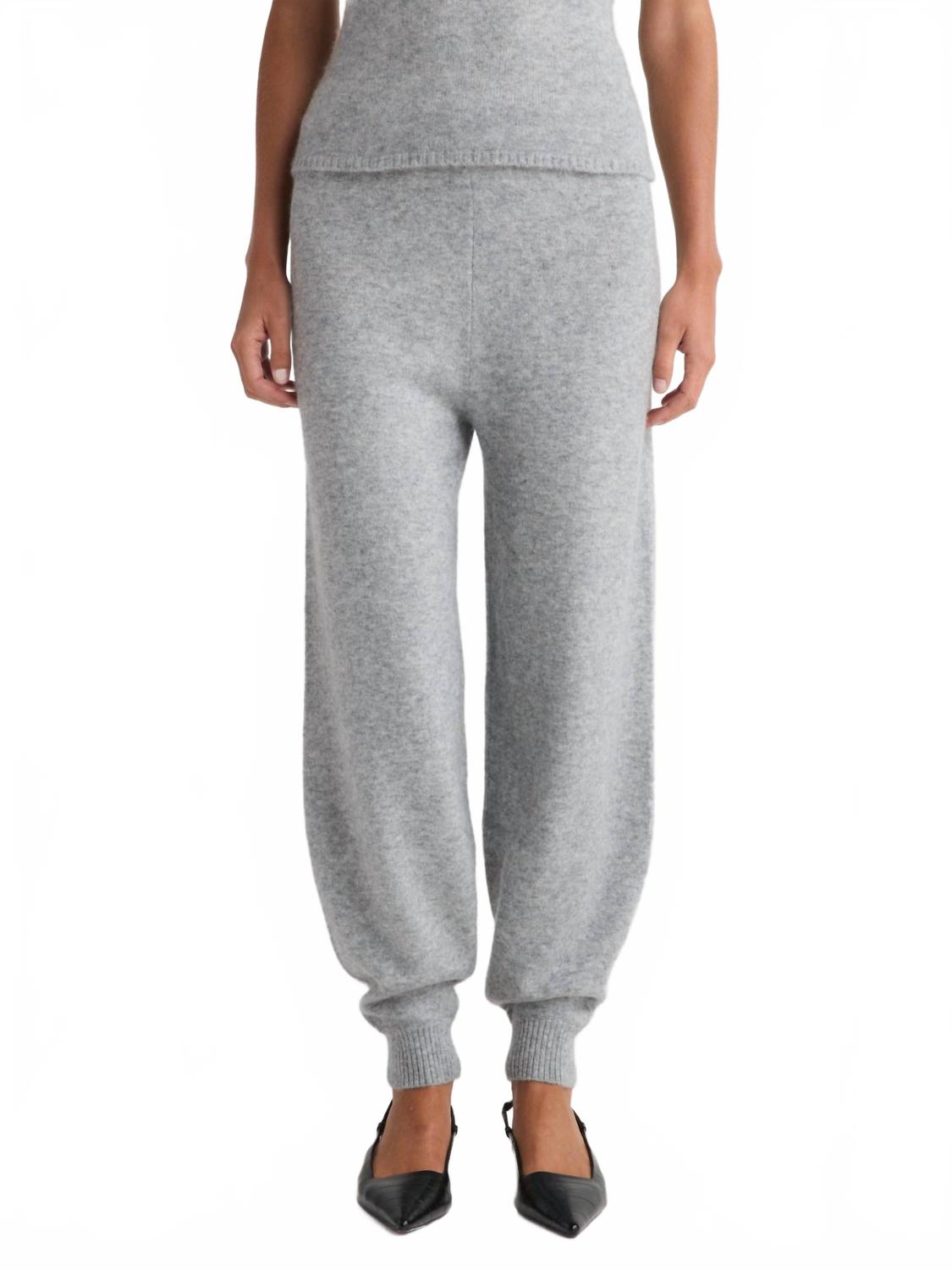 Georgie Cashmere Sweatpant In Flint Gray