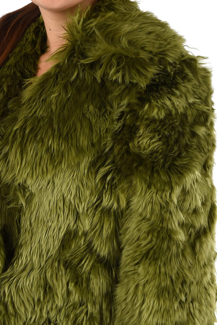 Green Shawl lapel Trench Coat