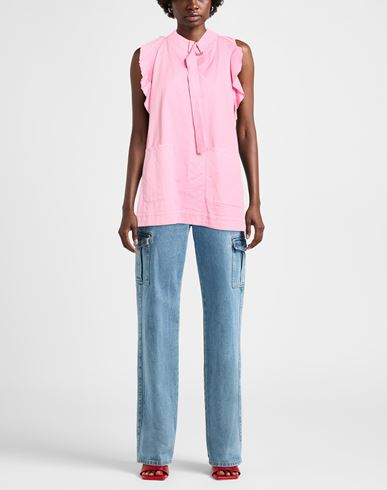 Woman Top Pink Size 8 Cotton, Elastane