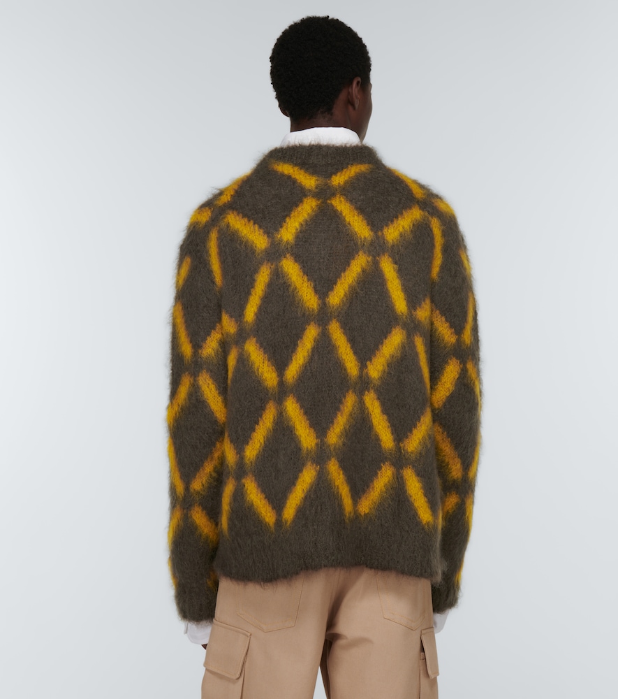 Intarsia mohair-blend sweater