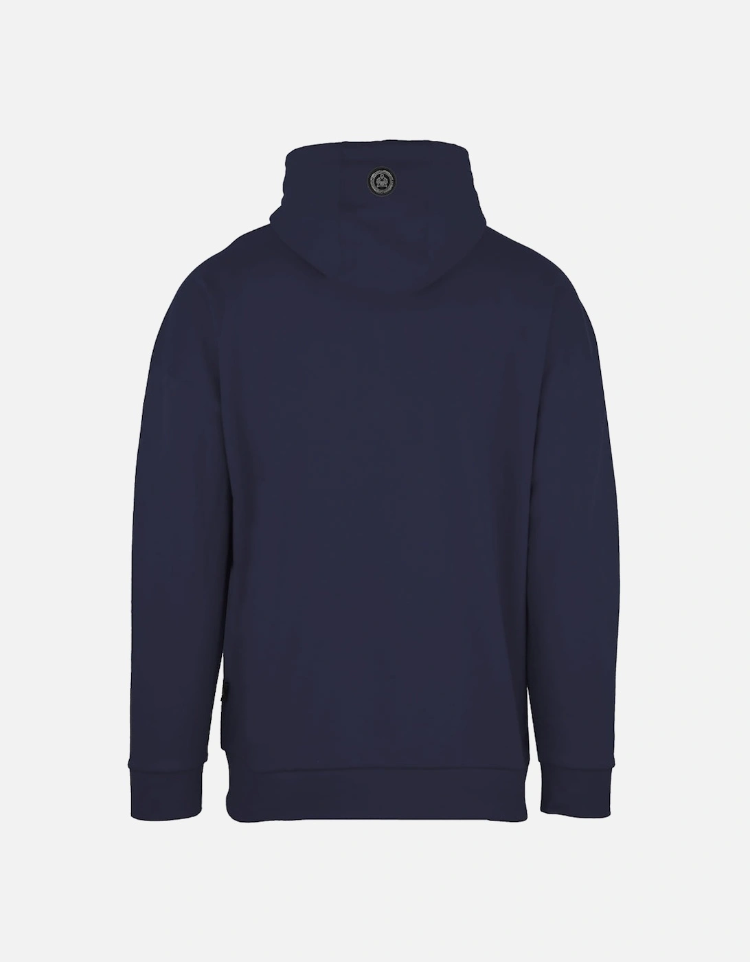 Men's Plein Sport Large Stamp Logo Navy Blue Hoodie - Size: 38/Regular