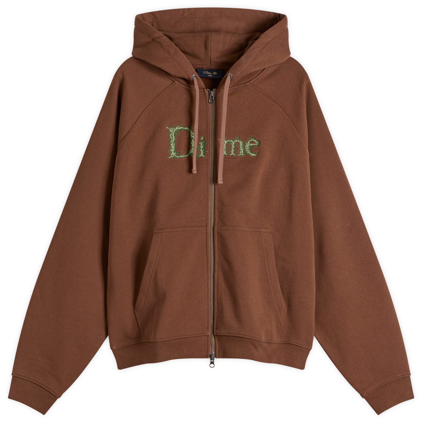 Men's Classic Veins Zip Hoodie Brown