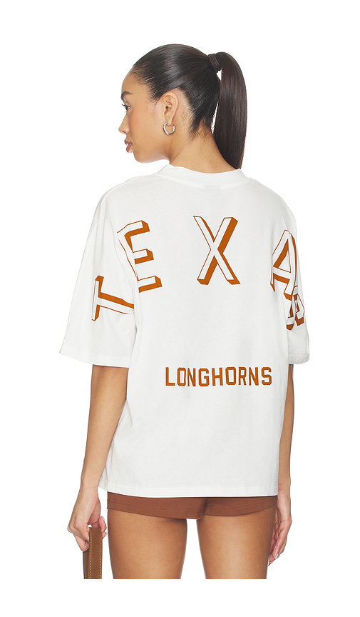 Hype and Vice The University Of Texas At Austin Football Oversized Tee in Burnt Orange in White. L. Also in M, S