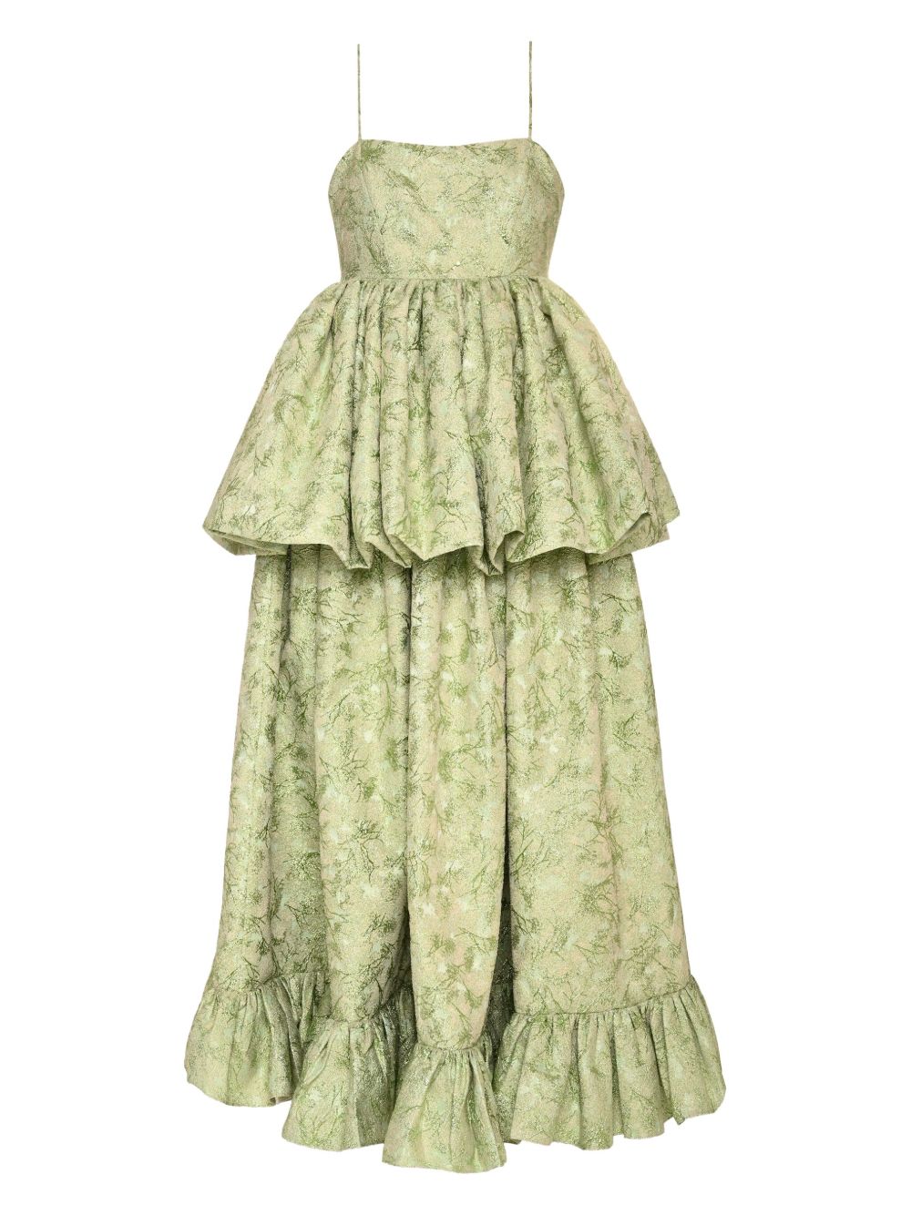 Sleeveless ruffle dress - Green