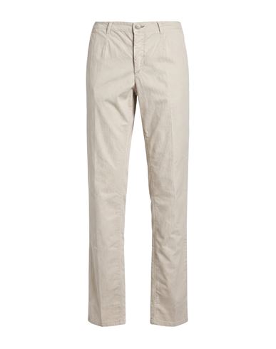 Man Pants Beige Size 42 Cotton, Elastane