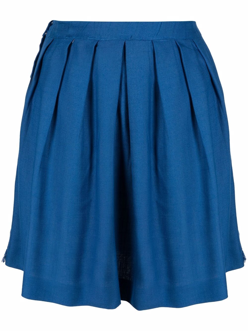 1950s pleated mini skirt - Blue