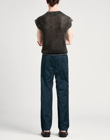 Man Pants Dark green Size 32 Cotton, Elastane