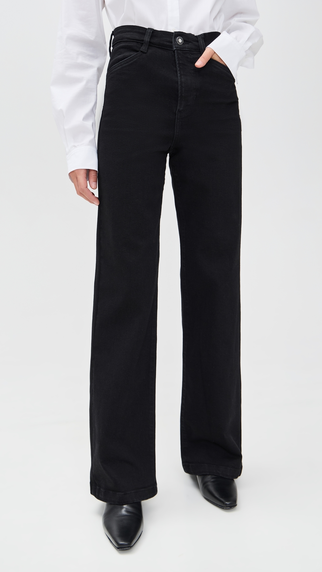 The Mischa Super High Rise Wide Leg Jeans Onyx