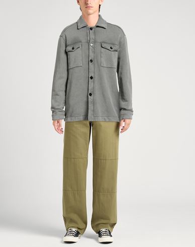 Man Shirt Military green Size L Cotton