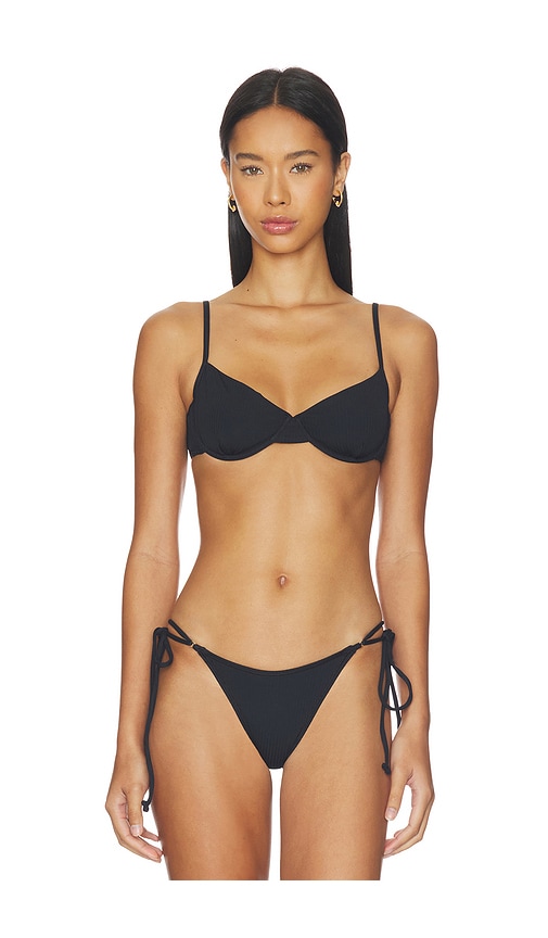 Frankies Bikinis Ireland Bikini Top in Black. - S also in XS, M