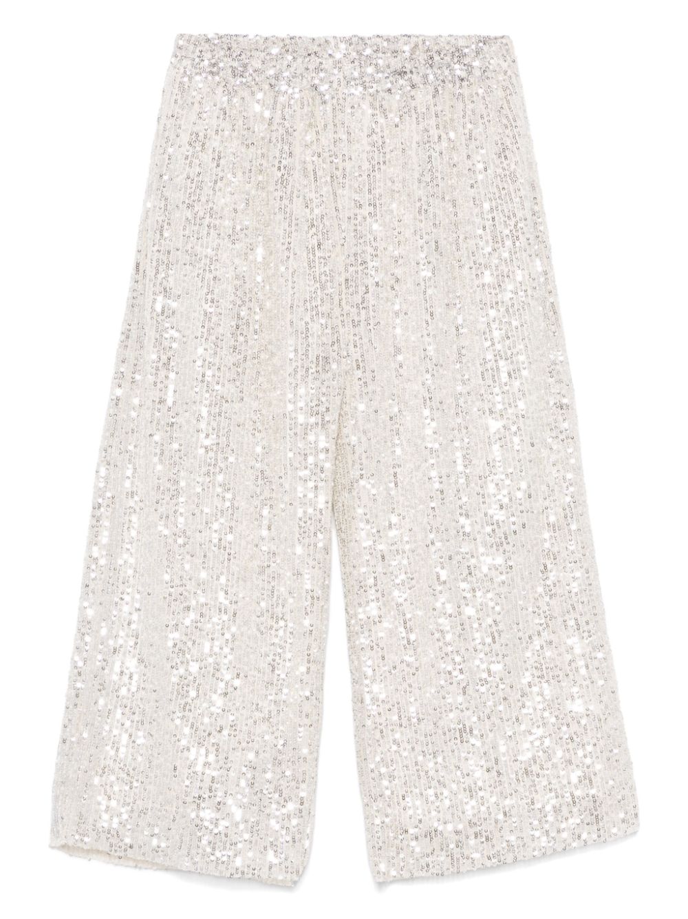 Sequined wide-leg trousers - Neutrals