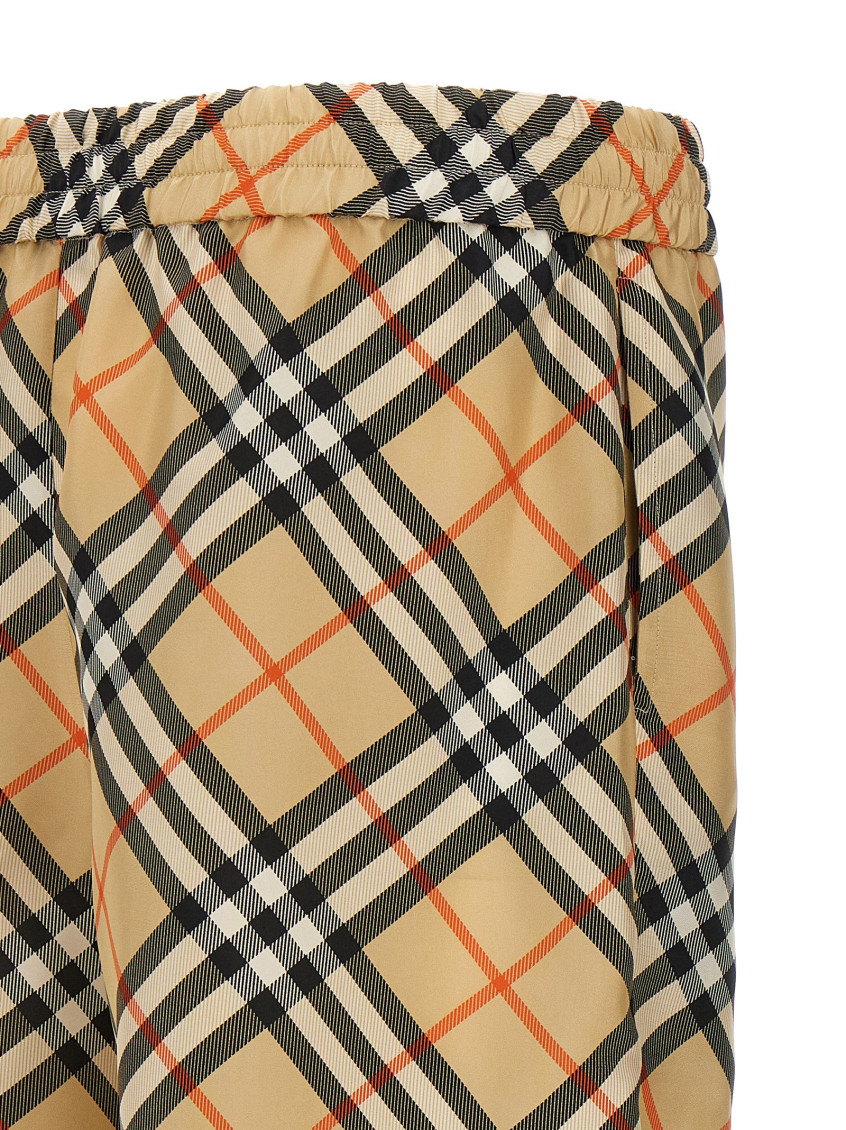 Check Silk Bermuda Shorts