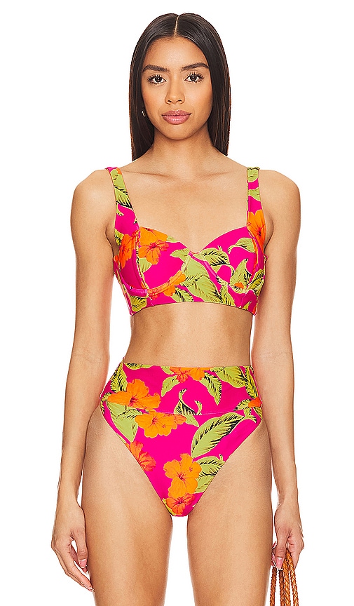 BEACH RIOT Paulina Bikini Top in Pink. -  XS also in