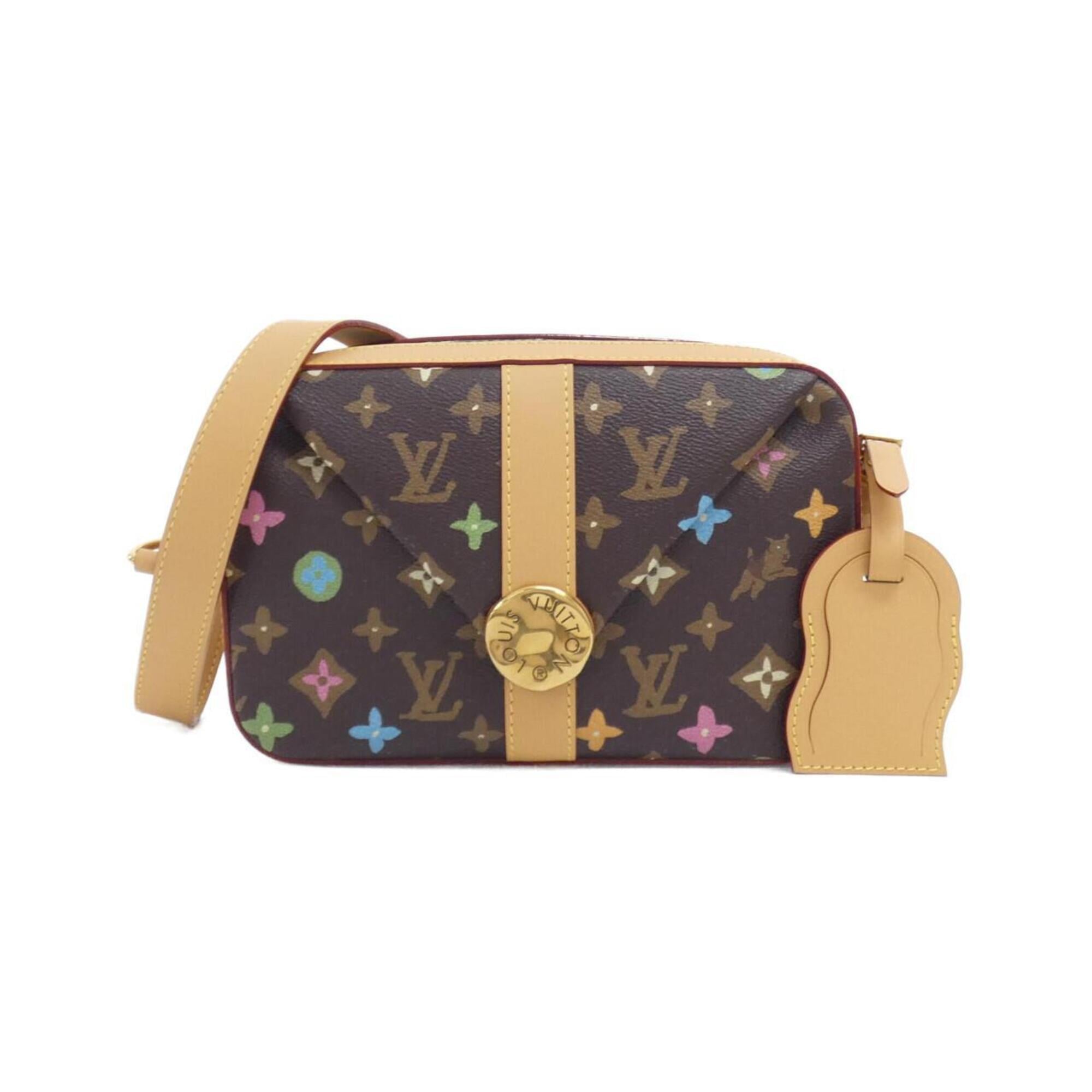 Louis Vuitton Chocolate Marron Coated Canvas Shoulder Bag Pre-Owned