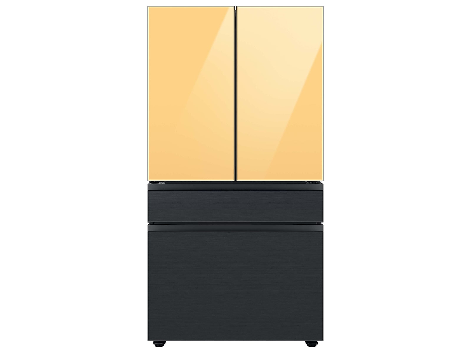 Bespoke 4-Door French Door Refrigerator Panel in Matte in Black Steel - Bottom Panel(RA-F36DB4MT/AA)