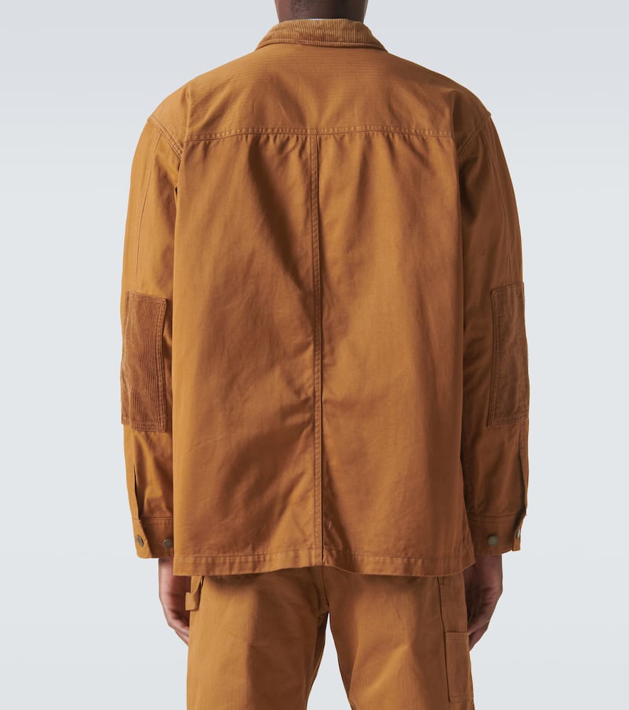 Comme des Garçons Homme Corduroy-trimmed cotton jacket